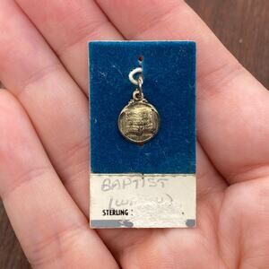 Vintage Hayward 925 Sterling Silver "I Am A Baptist" Pendant Bracelet Charm